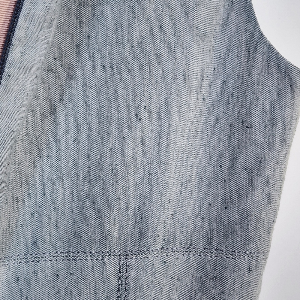 Tailored Rebecca Taylor Grey Linen Blend Sleeveless Career Office Dress 8 - Picture 9 of 14